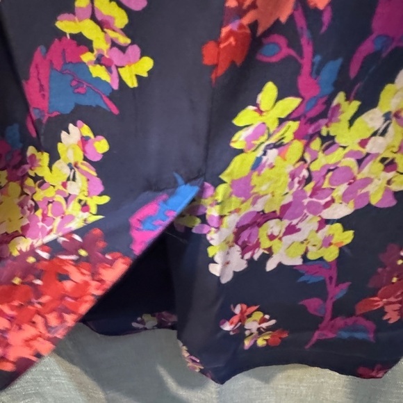 Boden silk floral roll collar midi dress US10 - Picture 9 of 12